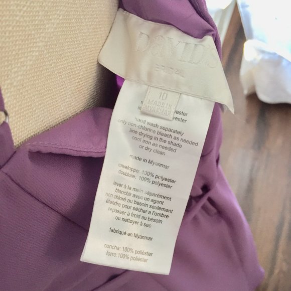 David's Bridal Lavender Special Occasion Dress Size 10 - Picture 7 of 7